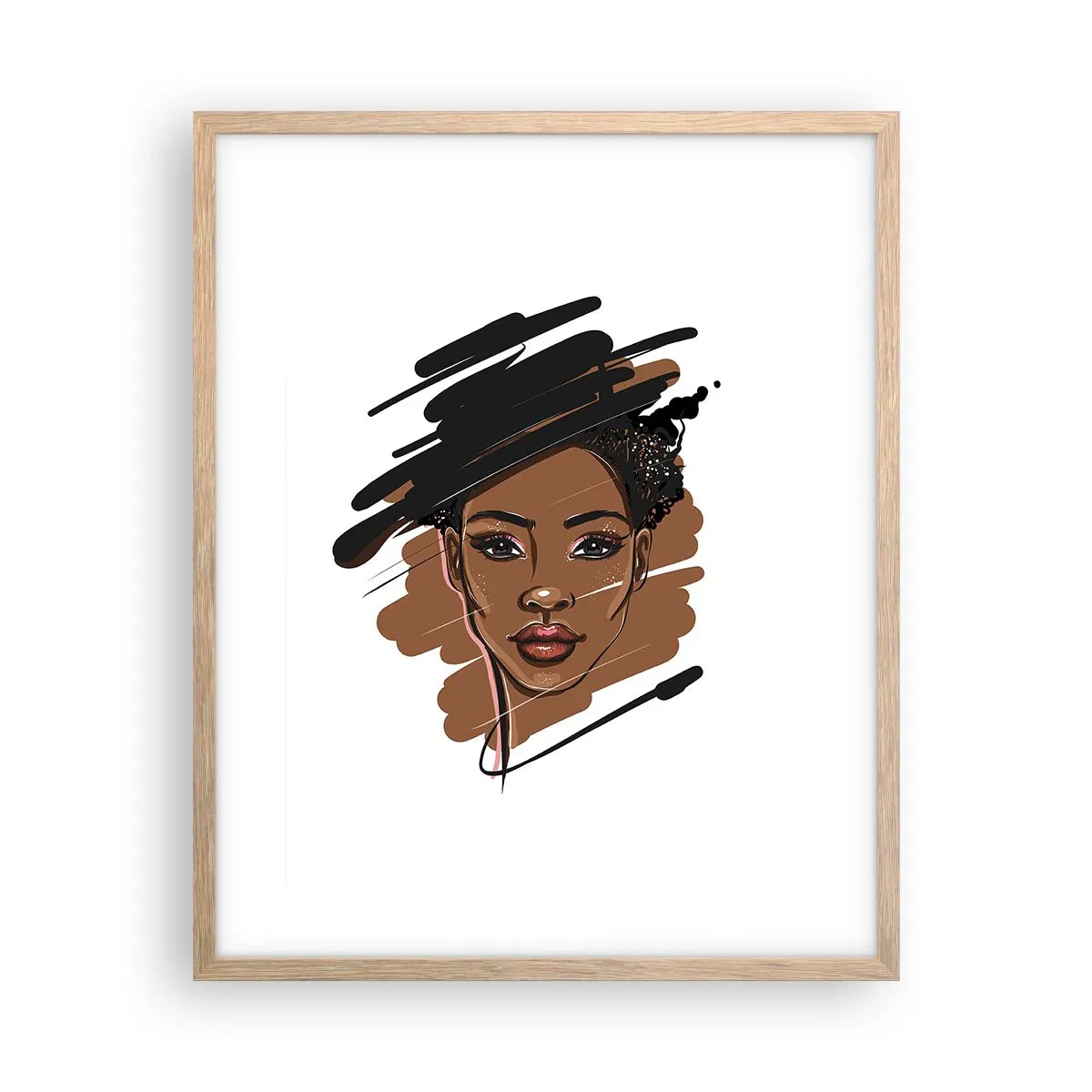 Plakat i ramme af lyst egetræ - Sød som chokolade - 40x50 cm