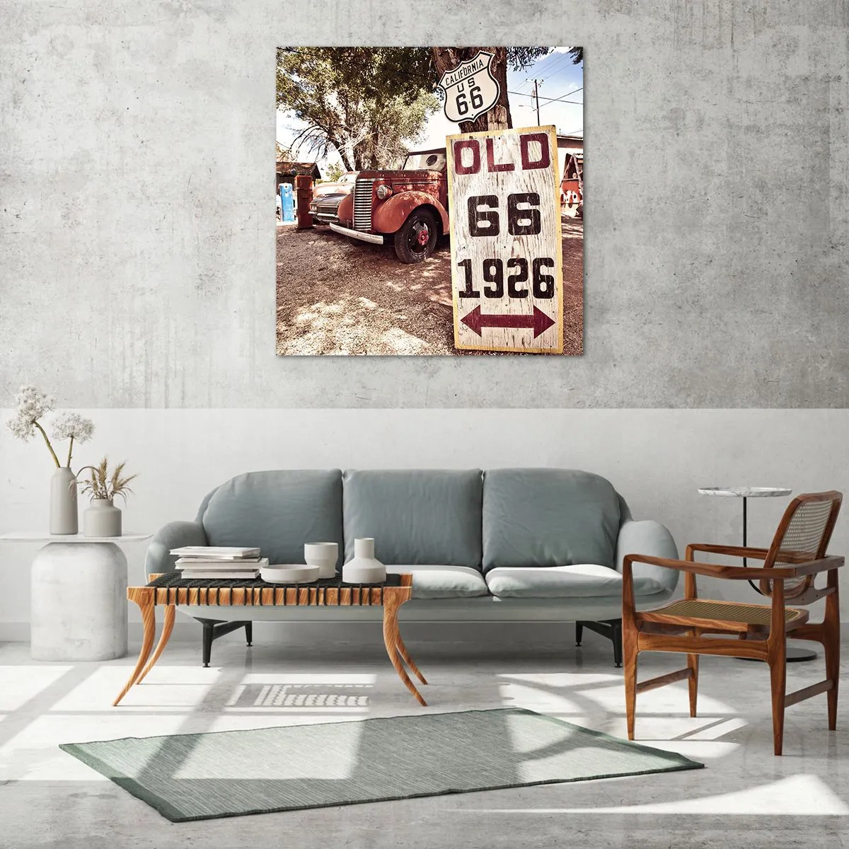 Billede på glas - En legende om det amerikanske landskab - 60x60 cm