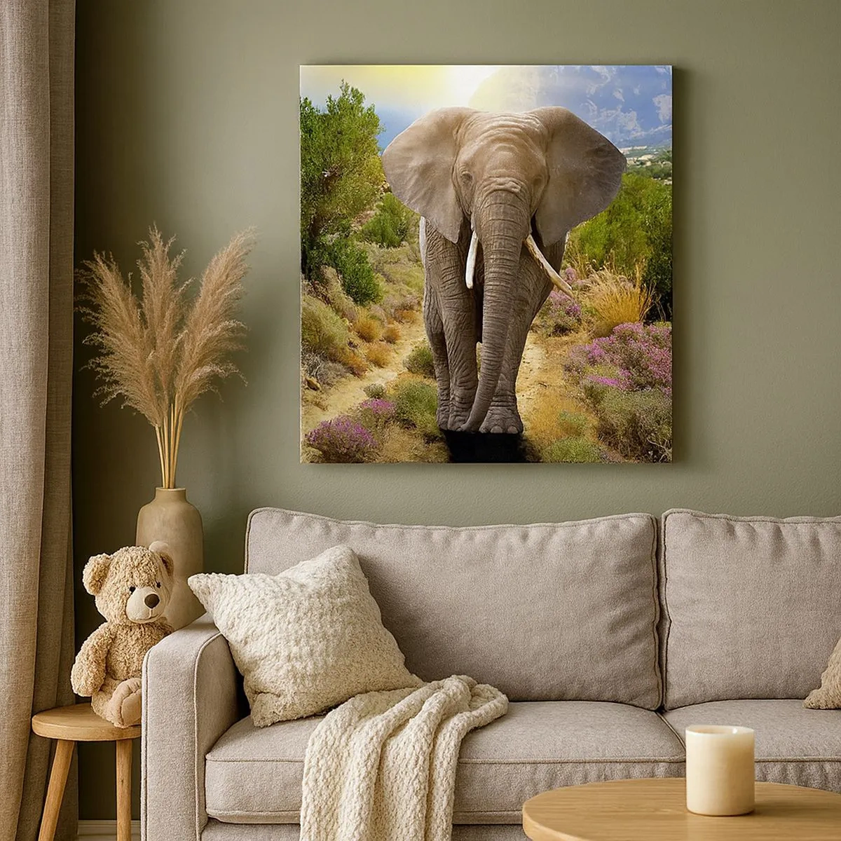 Lærredstryk - Billede på lærred - Sådan så Eden ud - 30x30 cm