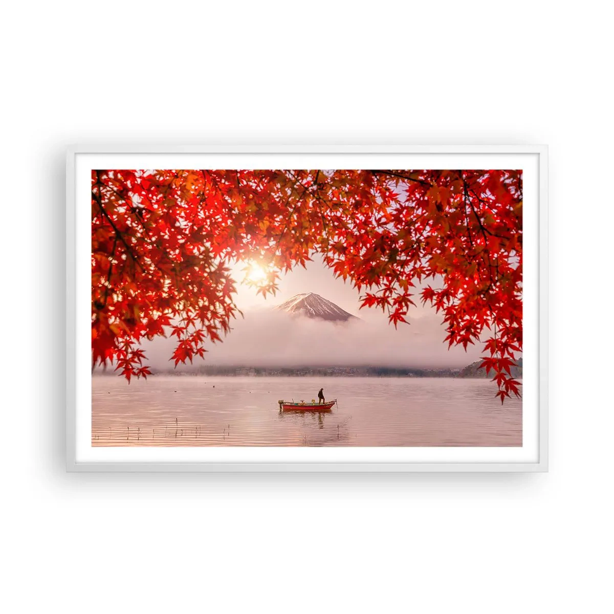 Plakat i hvid ramme - I en japansk atmosfære - 91x61 cm