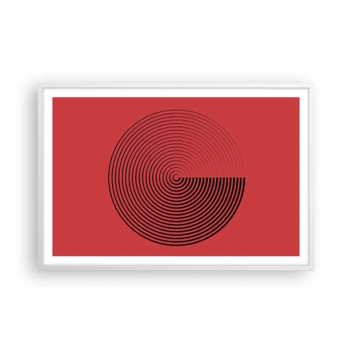 Plakat i hvid ramme - Cirkulær bevægelse - 91x61 cm