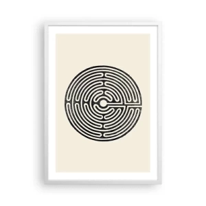 Plakat i hvid ramme - Mystisk orden - 50x70 cm