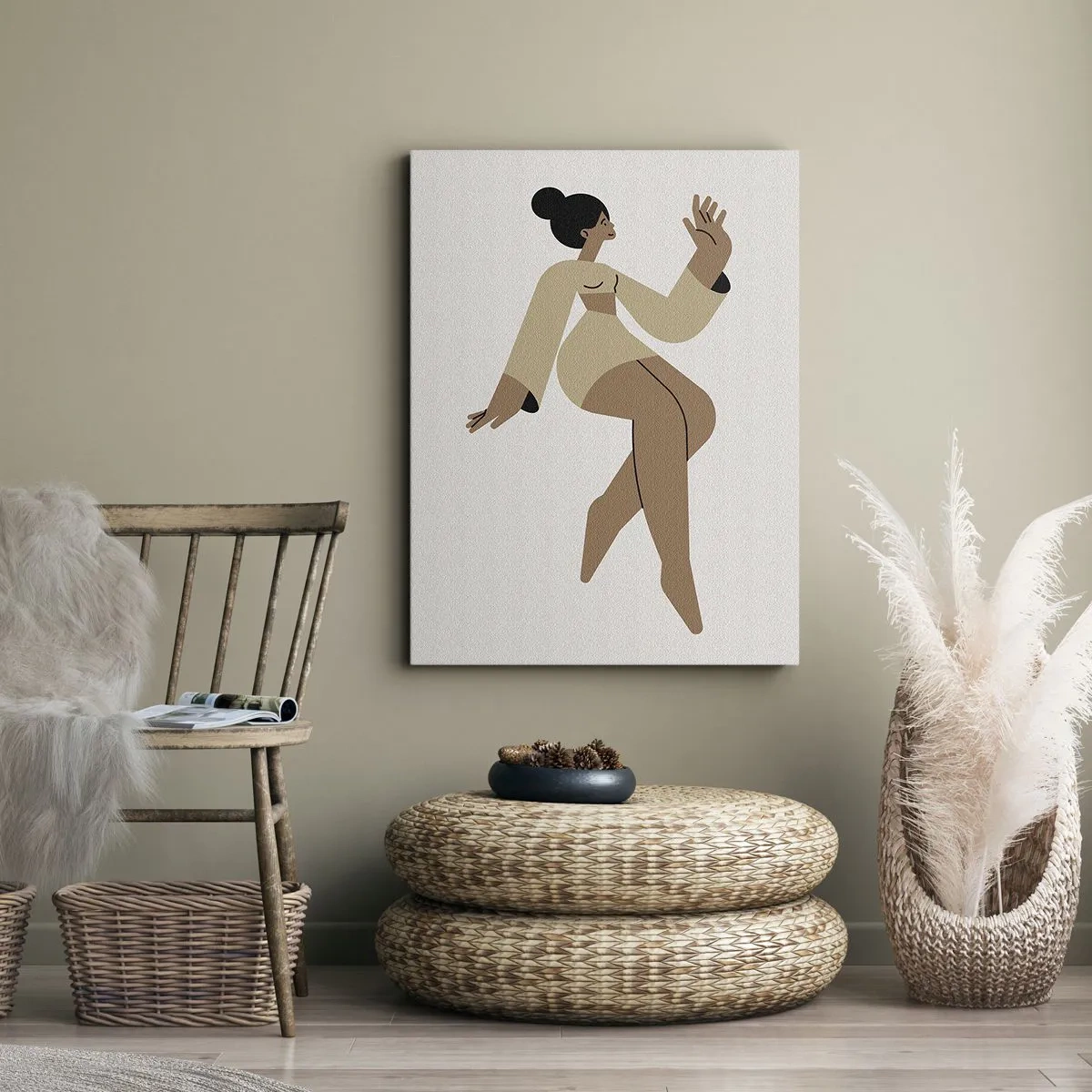 Lærredstryk - Billede på lærred - Form af nåde - 55x100 cm