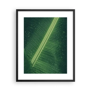 Plakat i sort ramme - Grøn struktur - 40x50 cm