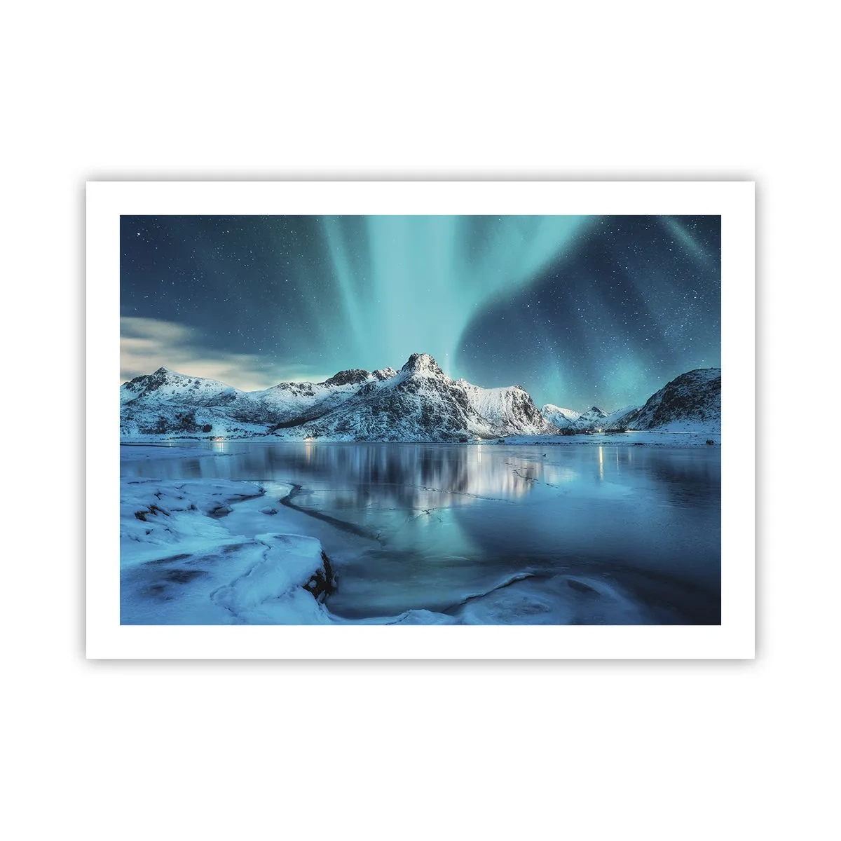 Plakat - Nat med lys - 70x50 cm