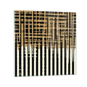 Billede på glas - Arkitektonisk abstraktion - 70x70 cm