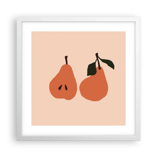 Plakat i hvid ramme - Sødmen selv - 40x40 cm