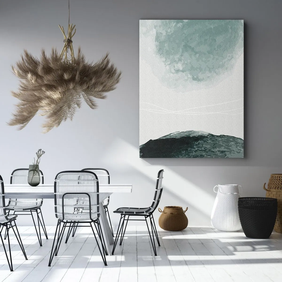 Lærredstryk - Billede på lærred - Et møde med tåge - 80x120 cm