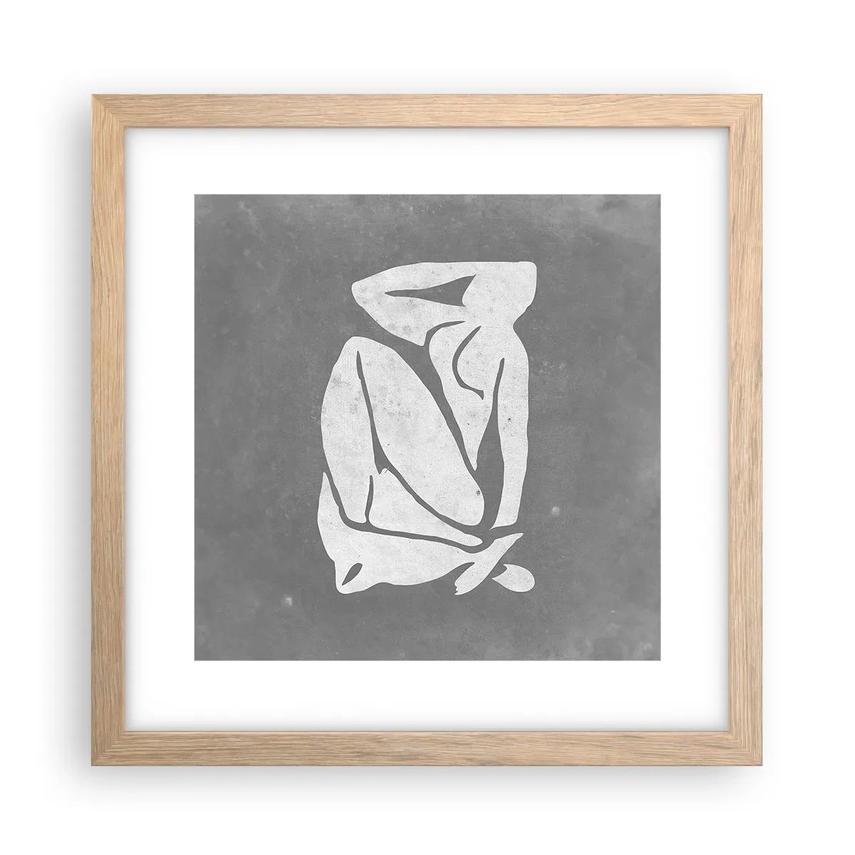 Plakat i ramme af lyst egetræ - I drømmerier - 30x30 cm