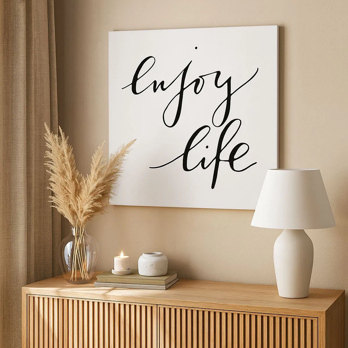 Lærredstryk - Billede på lærred - Intet at tilføje… - 30x30 cm