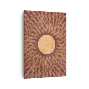 Lærredstryk - Billede på lærred - Ikon for solen - 70x100 cm