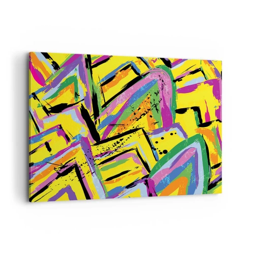 Lærredstryk - Billede på lærred - Han råber af glæde - 120x80 cm