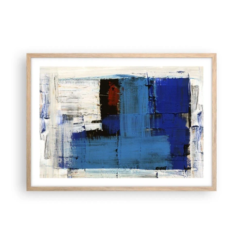 Plakat i ramme af lyst egetræ - Det blås hemmelighed - 70x50 cm