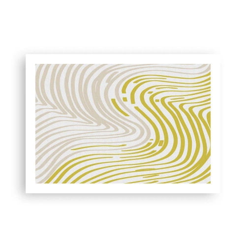 Plakat - Komposition med et blidt sving - 70x50 cm