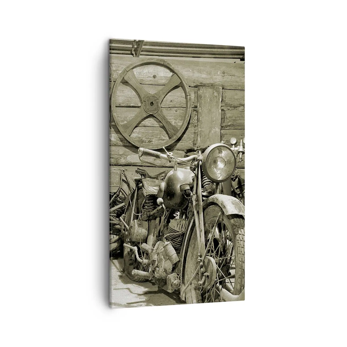 Lærredstryk - Billede på lærred - I onkel Wladeks skur - 45x80 cm