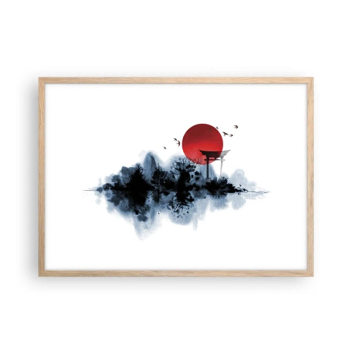 Plakat i ramme af lyst egetræ - Et japansk synspunkt - 70x50 cm