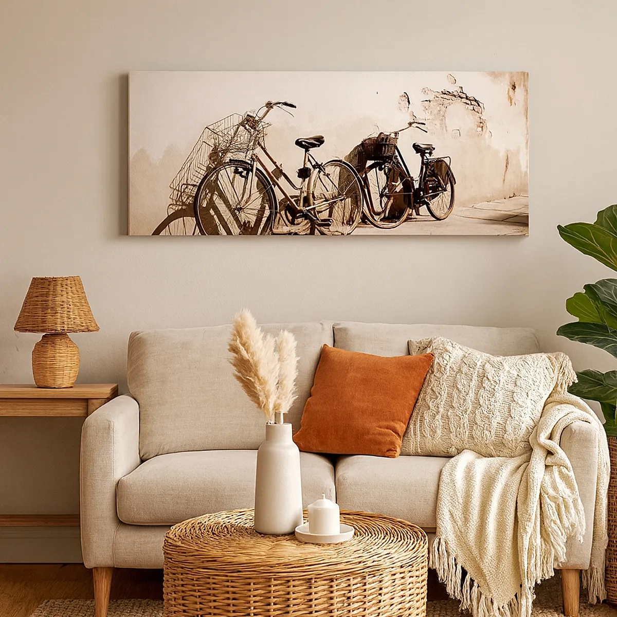 Lærredstryk - Billede på lærred - Uforglemmelig charme fra fortiden - 30x30 cm