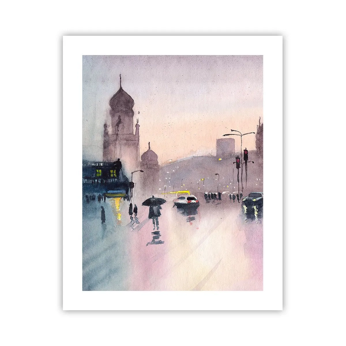 Plakat - I en regnfuld tåge - 40x50 cm