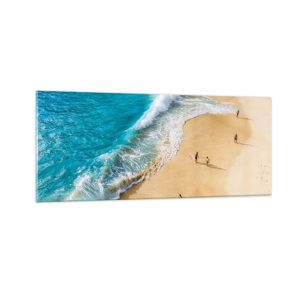 Billede på glas - Og så solen, stranden... - 100x40 cm