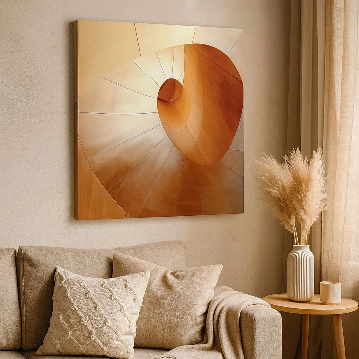 Lærredstryk - Billede på lærred - Arkitektonisk serpentin - 30x30 cm