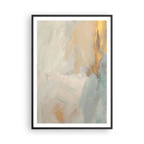 Plakat i sort ramme - Abstraktion - blidhedens land - 70x100 cm