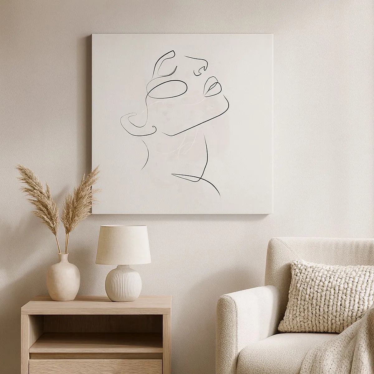 Lærredstryk - Billede på lærred - Skitse af drømmen - 30x30 cm