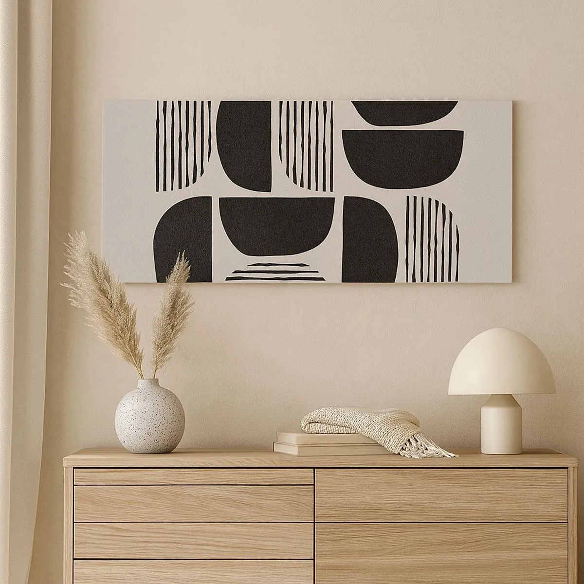 Lærredstryk - Billede på lærred - Halvhjertede arrangementer - 100x40 cm