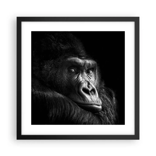Plakat i sort ramme - Og hvad kigger du på? - 40x40 cm