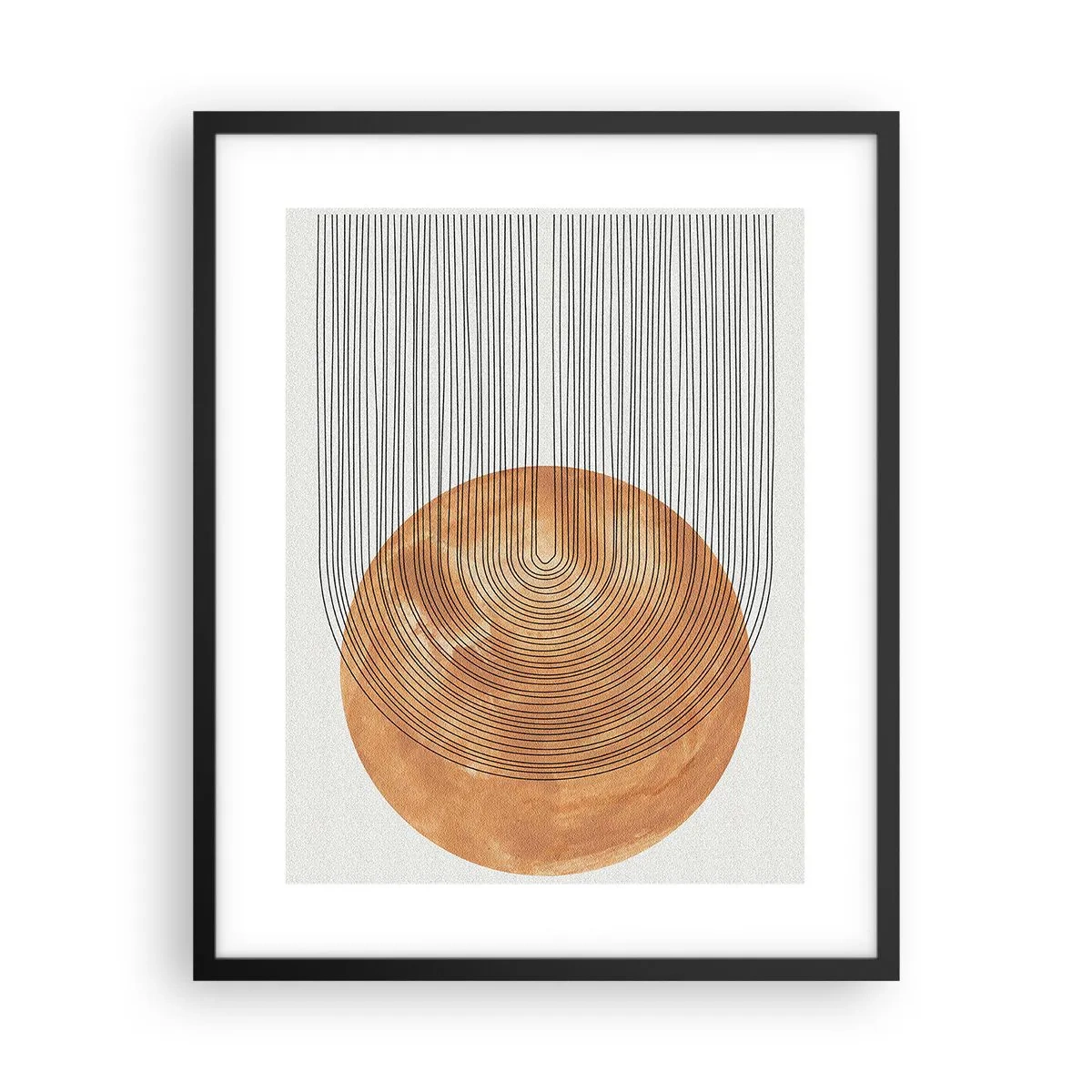 Plakat i sort ramme - En solrig komposition - 40x50 cm