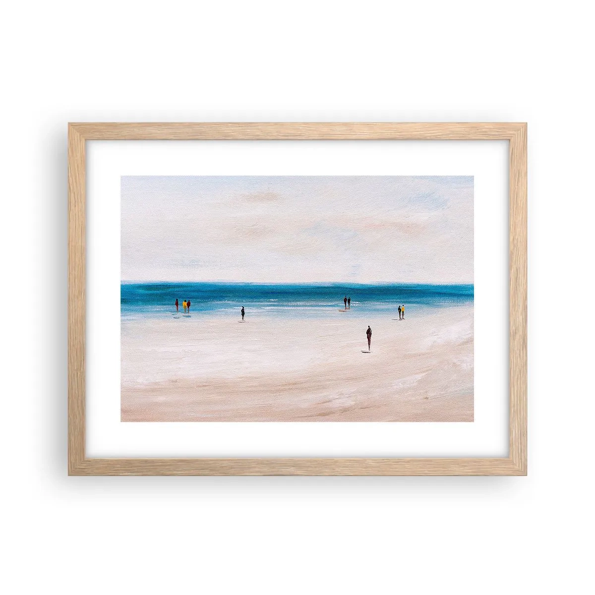 Plakat i ramme af lyst egetræ - Et naturligt behov - 40x30 cm