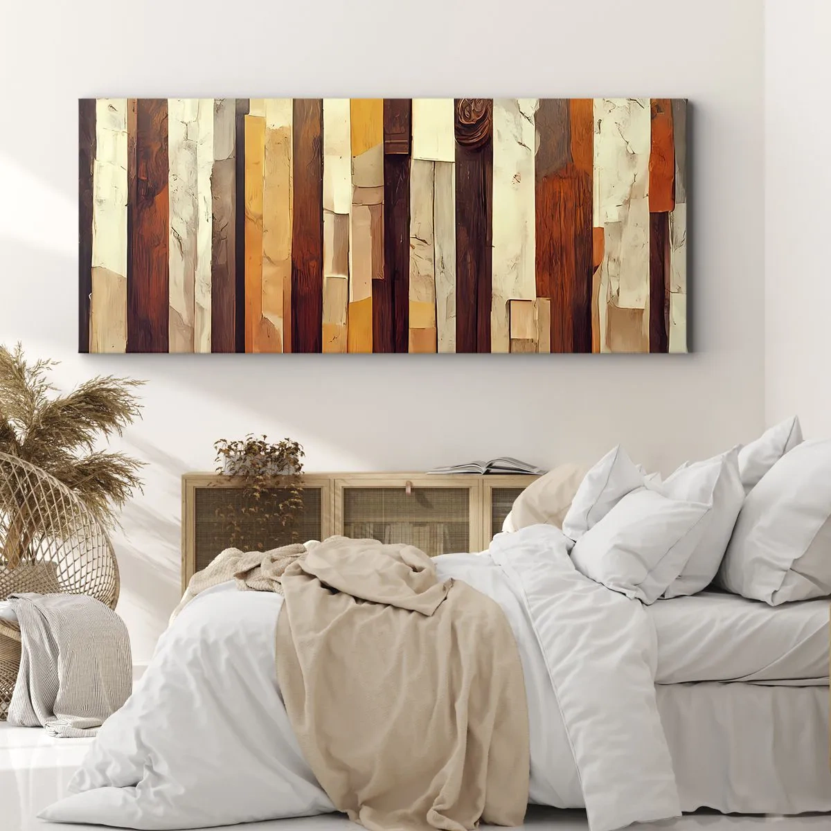 Lærredstryk - Billede på lærred - Hymne af skovens træer - 100x40 cm
