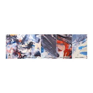 Prøve Fototapet Premium Canvas - Abstraktionens vanvittige dans - Abstraktion, Stykke, Maleri - 100x30 cm