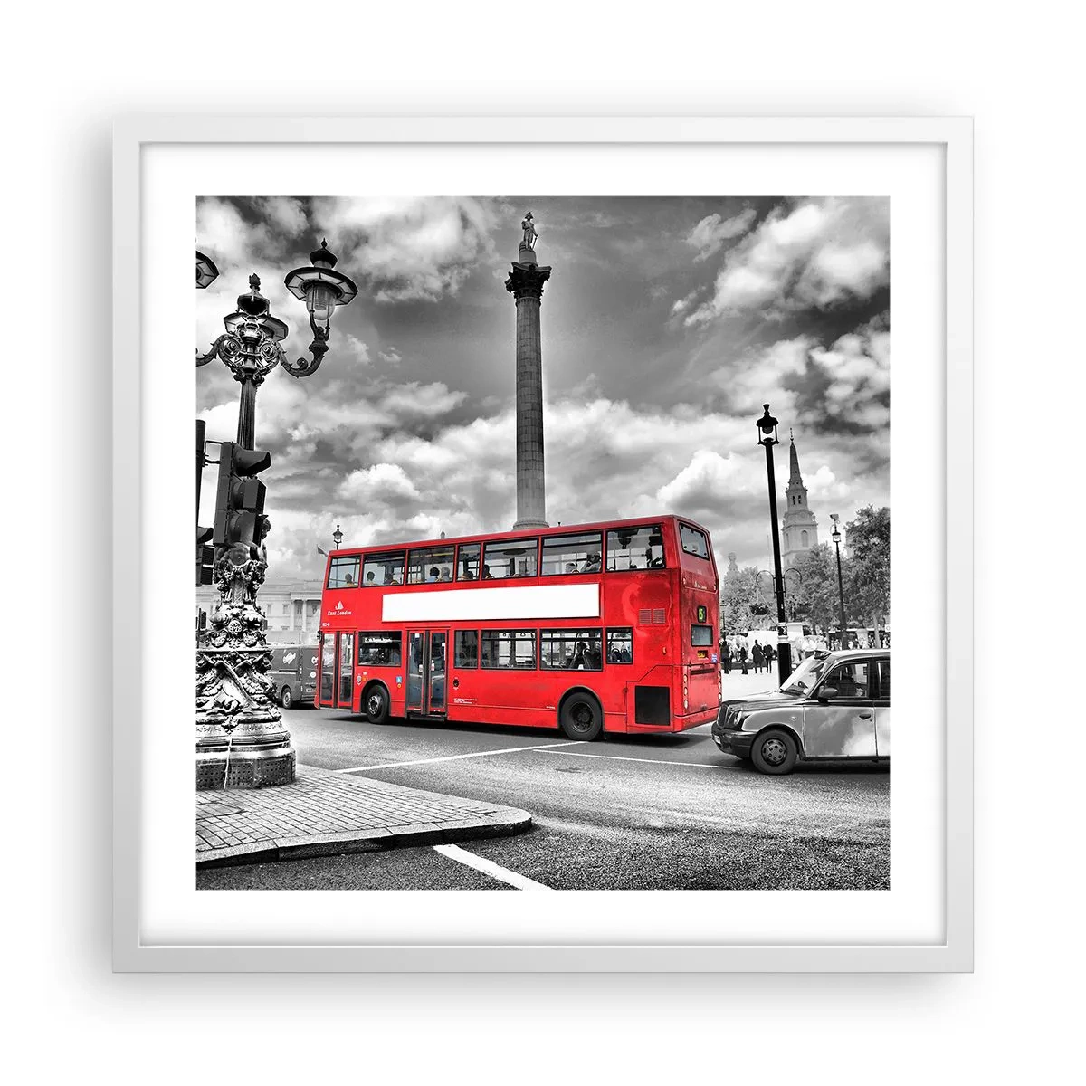 Plakat i hvid ramme - Byens sande livsnerve - 50x50 cm