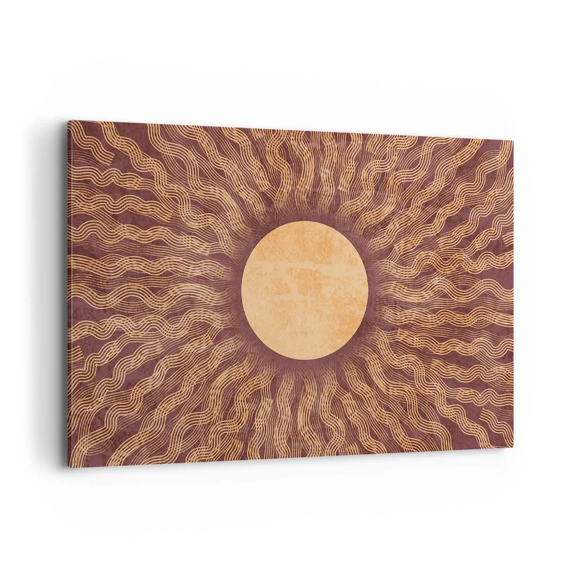 Lærredstryk - Billede på lærred - Ikon for solen - 120x80 cm