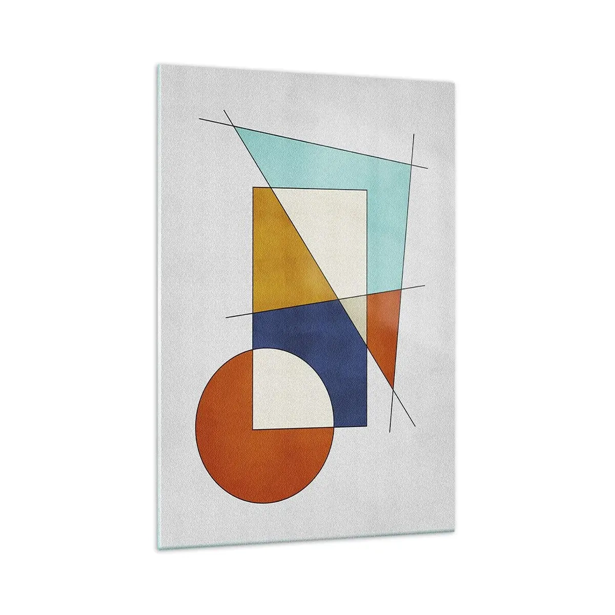 Billede på glas - Abstraktion: modernistisk leg - 70x100 cm