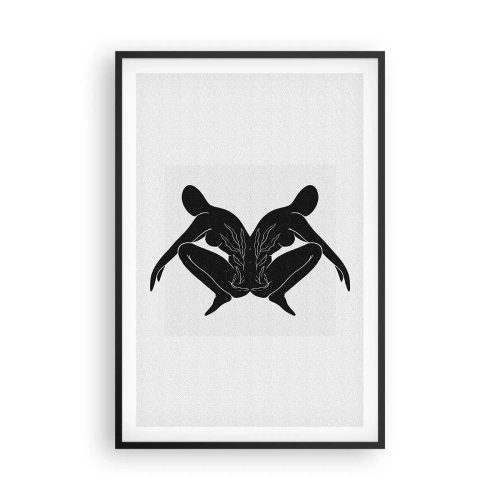 Plakat i sort ramme - En delt sjæl - 61x91 cm