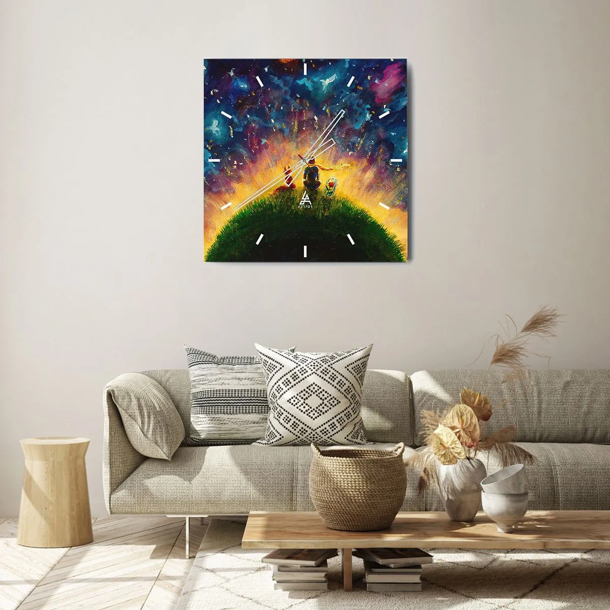 Vægur, Uret - Kærlighed og venskab - hele verden - 30x30 cm