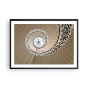 Plakat i sort ramme - I midten af en skal - 70x50 cm