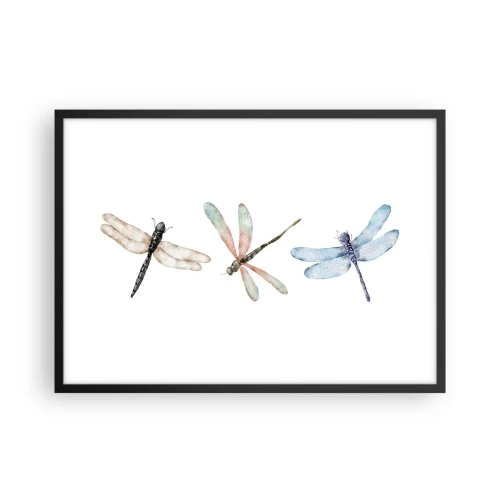 Plakat i sort ramme - Vægtløse guldsmede - 70x50 cm