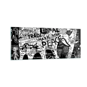 Billede på glas - Gadens rige verden - 100x40 cm