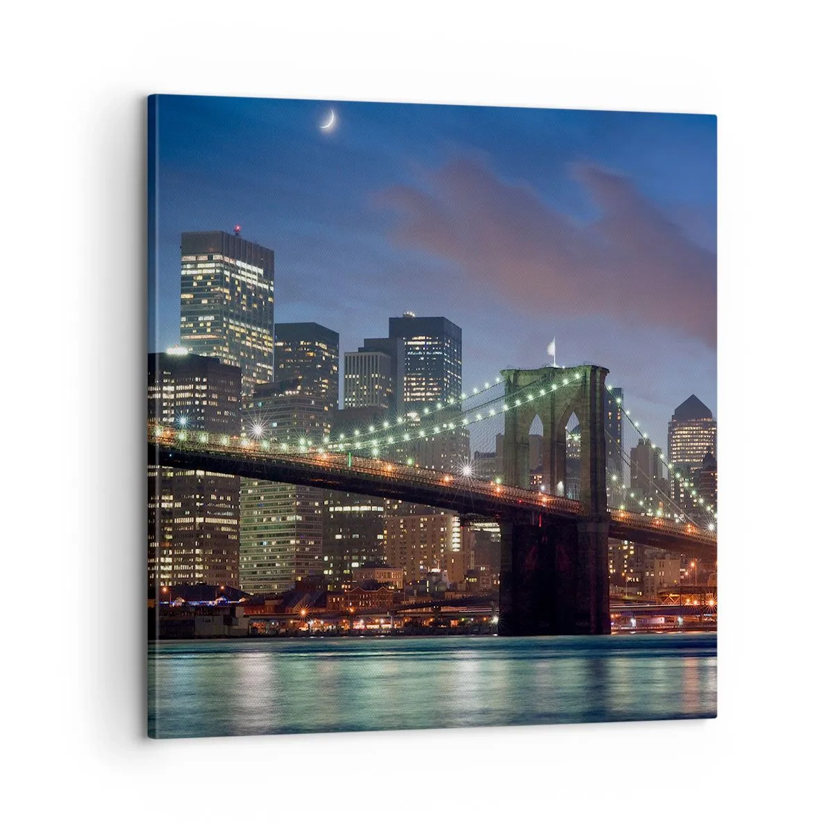 Lærredstryk - Billede på lærred - Lys op om natten - 60x60 cm