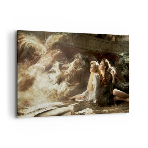 Lærredstryk - Billede på lærred - Og der skete poesi - 120x80 cm