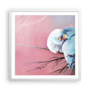 Plakat i hvid ramme - Hvad er der at tilføje?.... - 60x60 cm