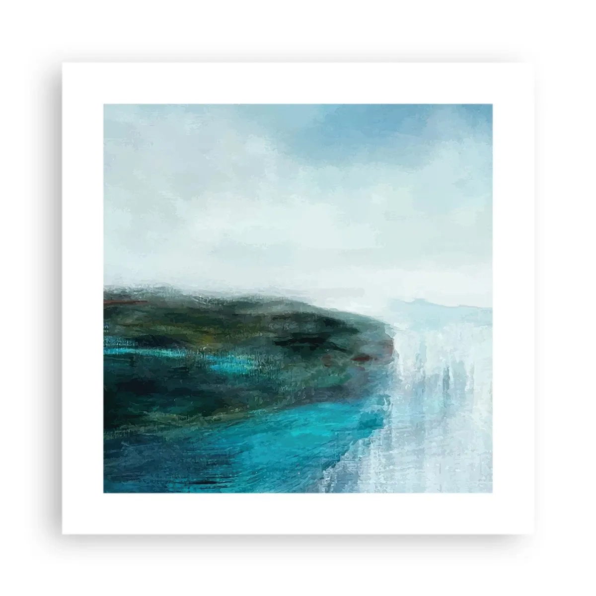 Plakat - Marin abstraktion - 40x40 cm