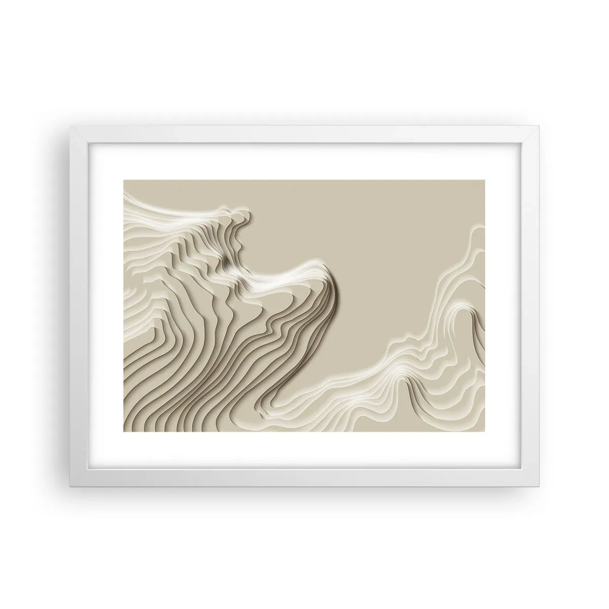 Plakat i hvid ramme - Kunstens topografi - 40x30 cm