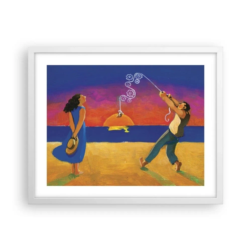 Plakat i hvid ramme - Mere end en stjerne fra himlen - 50x40 cm