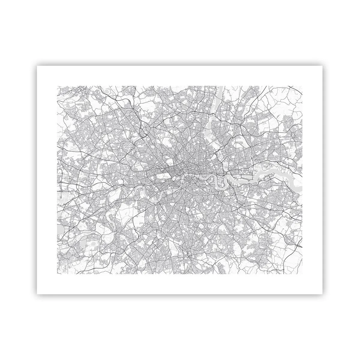 Plakat - Kort over Londons labyrint - 50x40 cm