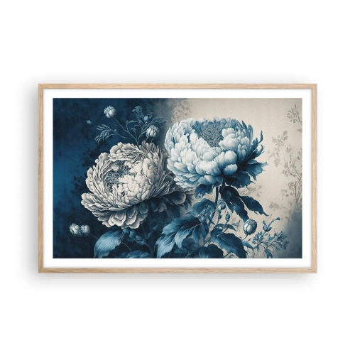 Plakat i ramme af lyst egetræ - Et godt matchet par - 91x61 cm