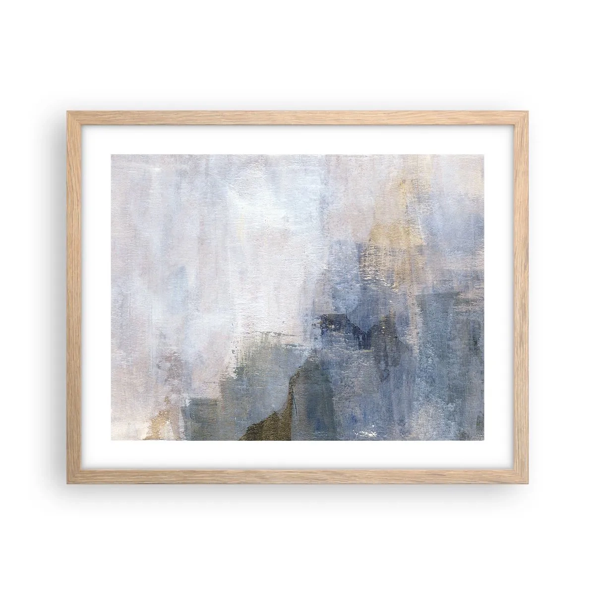 Plakat i ramme af lyst egetræ - Farvetoner og akkorder - 50x40 cm