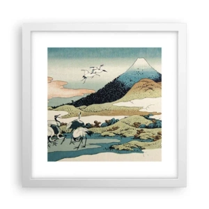 Plakat i hvid ramme - I japansk ånd - 30x30 cm